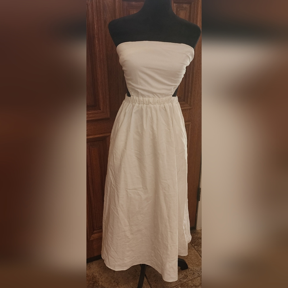 Petal + Pup Elegant White Midi Dress Size 2 NWT